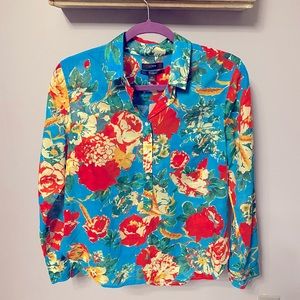 J.Crew NWT Classic Popover Shirt in Floral Print Size 10
